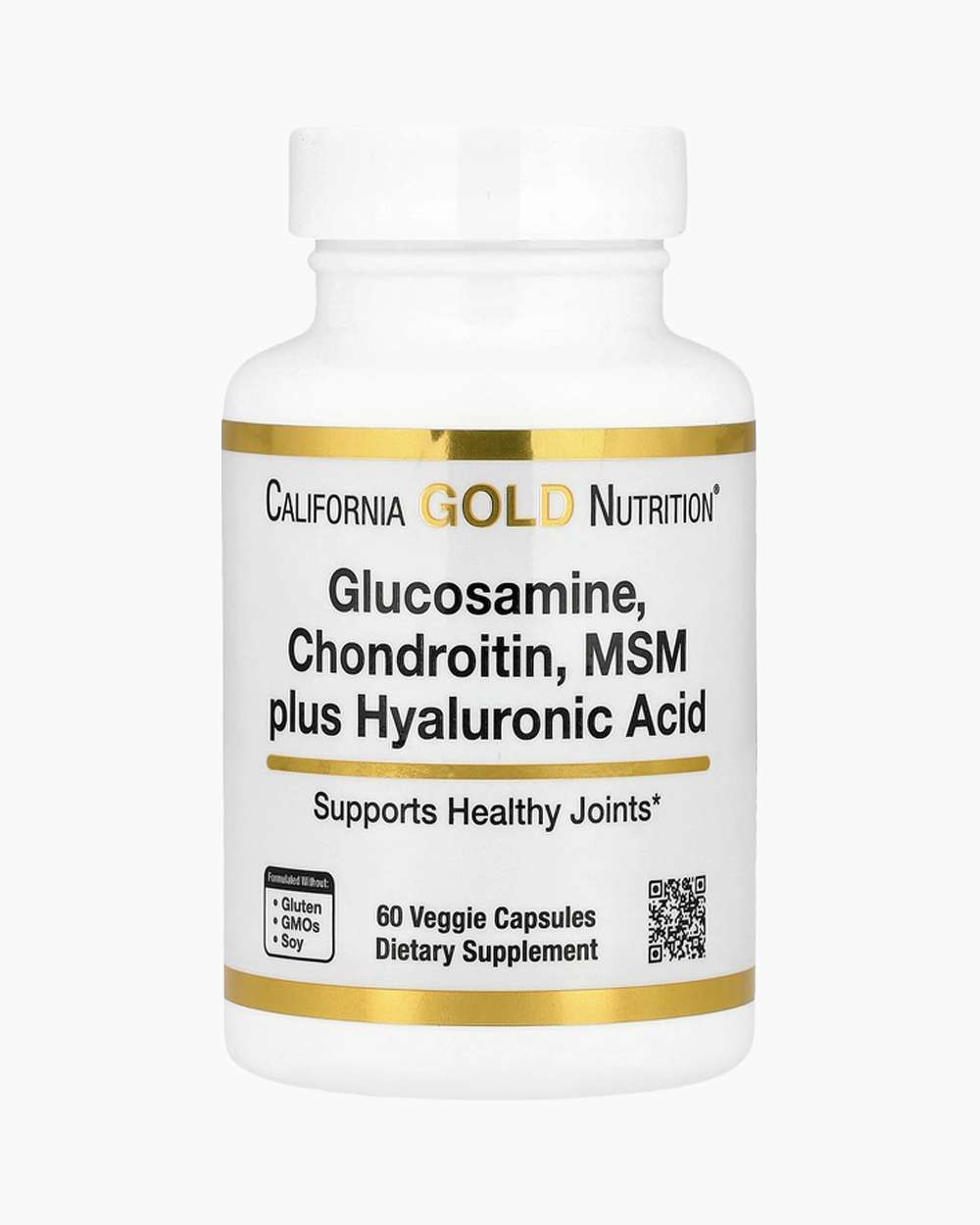 California Gold Nutrition Glucosamine Chondroitin MSM Plus Hyaluronic Acid 120 Veggie Caps