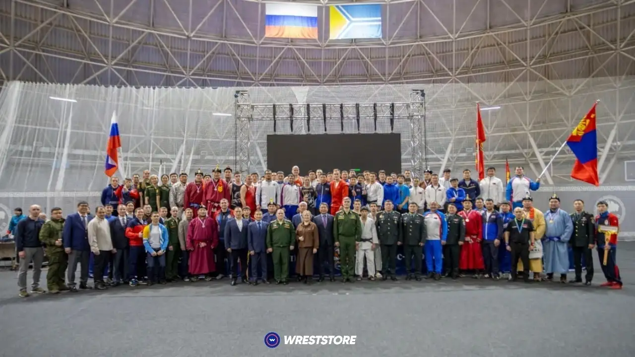 ✊🏻Российские борцы вооруженных сил выиграли в матчевой встрече в Кызыле сборную Монголии
