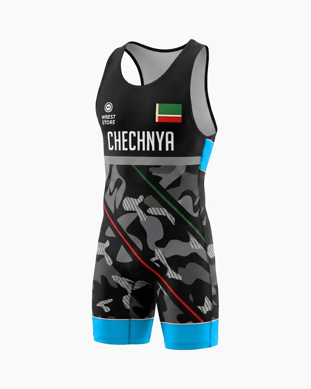 Трико Wreststore Чечня wrtricochr-02 (40, синий)