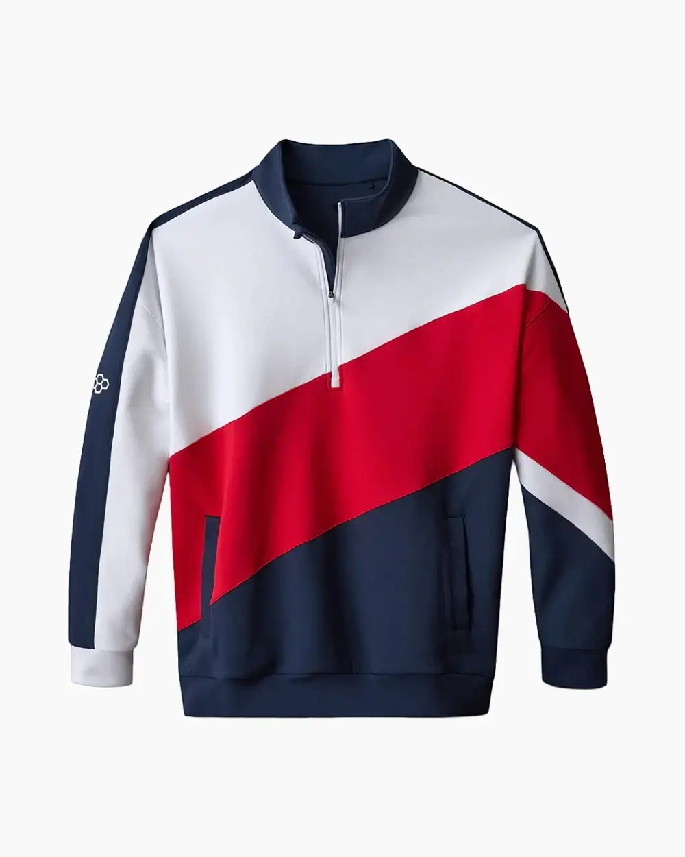 Кофта спортивная мужская Rudis RUDQZ1006-NVYWHTRED (2XL, белый-синий)