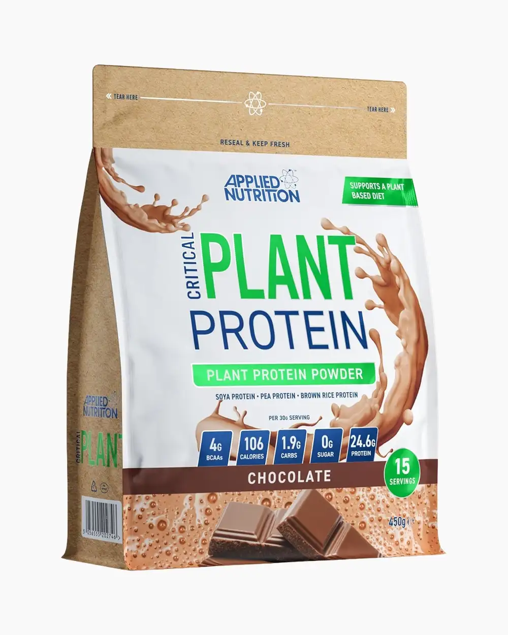 Протеин Plant Protein Critical Applied Nutrition шоколад PPC-450 (450g, шоколад)