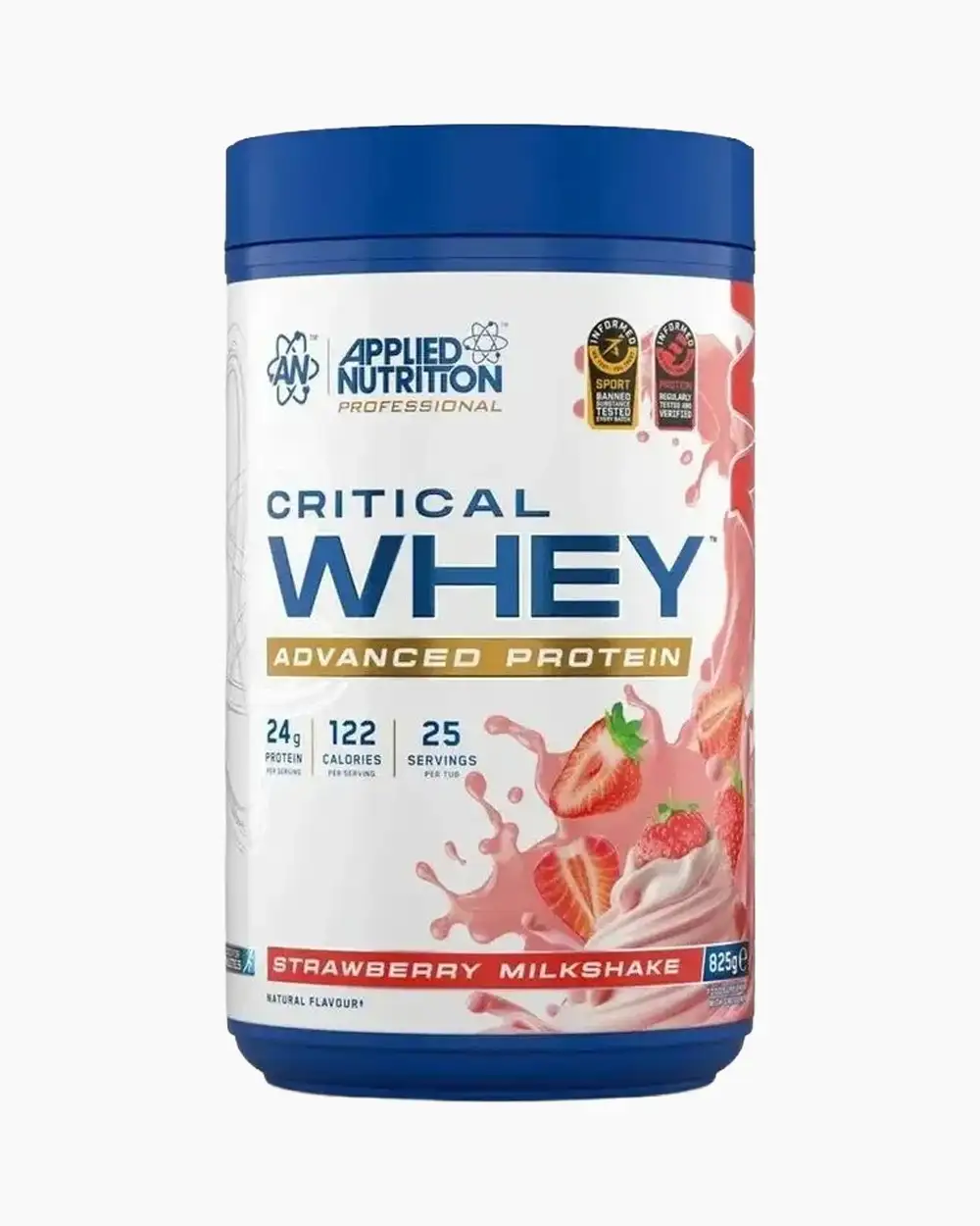 ЧЗ БАД Applied Nutrition CRITICAL WHEY MILKSHAKE 825G (Клубничный молочный коктейль) ANCWW-825