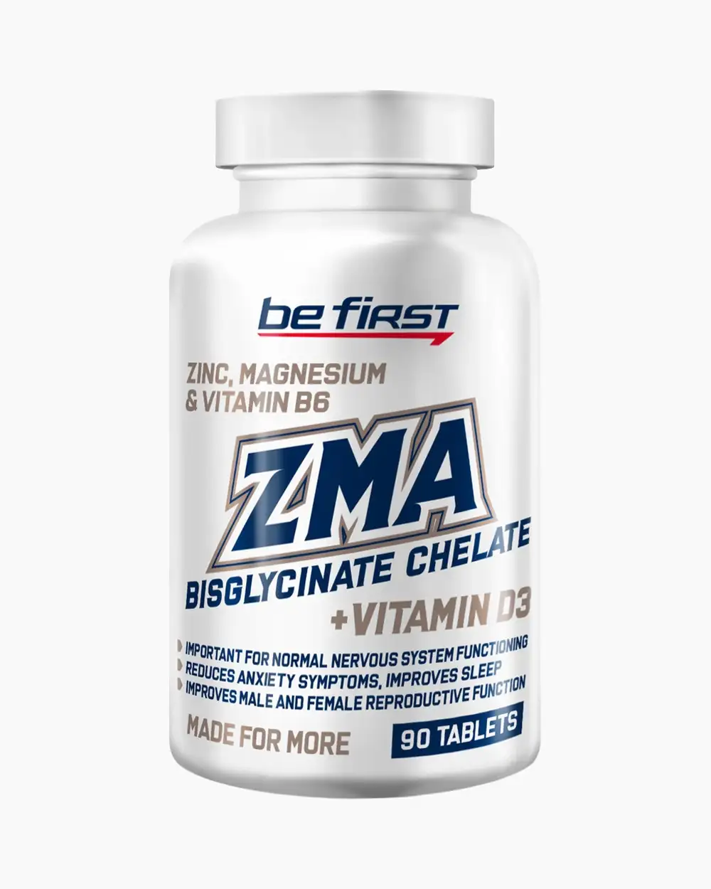 ЧЗ Be First ZMA bisglycinate chelate + vitamin D3, 90 ТАБЛЕТОК BFZMA-90