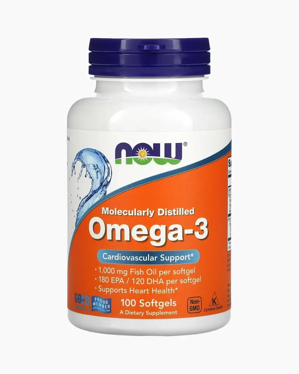 NOW БАД К ПИЩЕ Omega 3 1000mg 100 softgels Nsoft-100