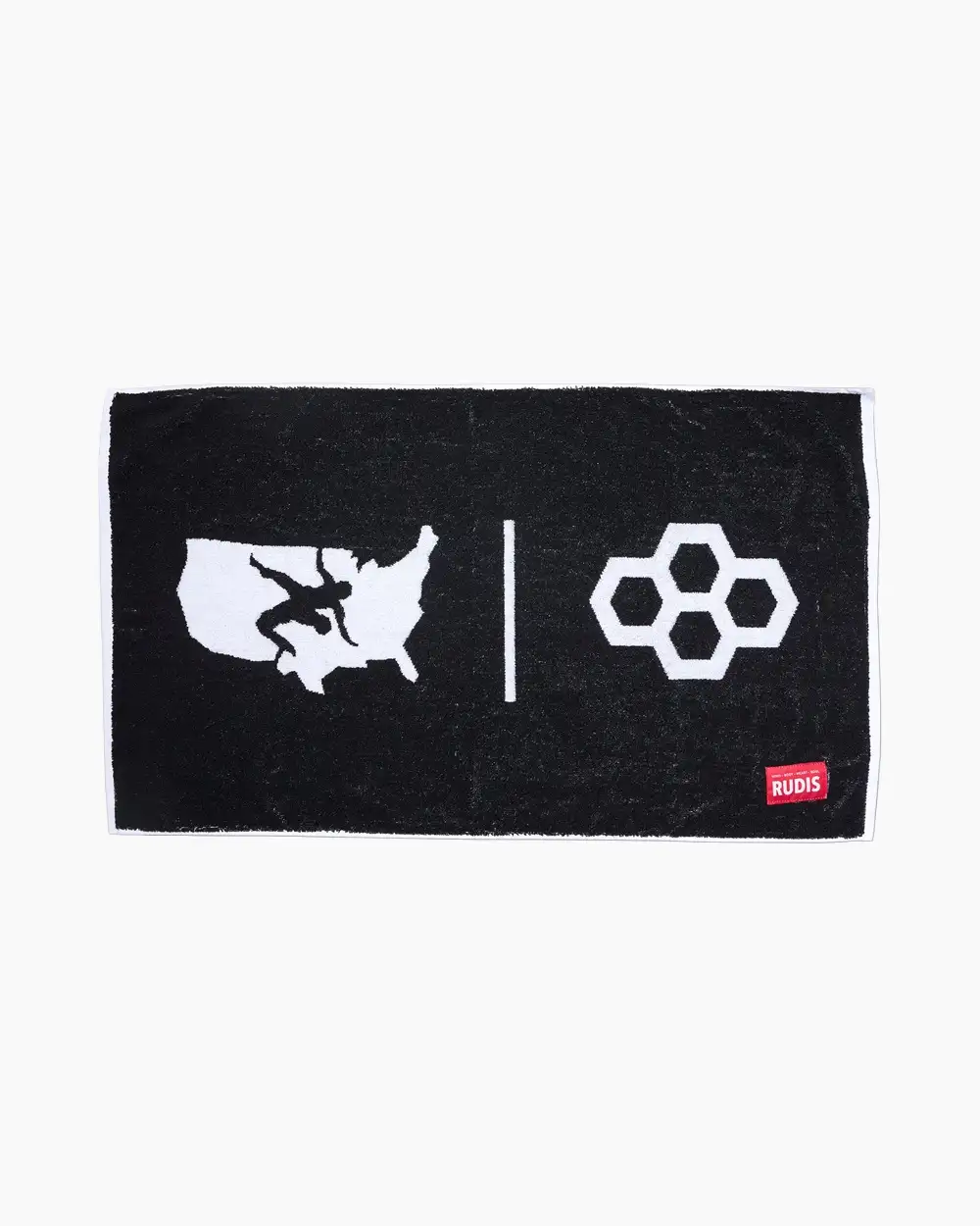 Полотенце Rudis USA Wrestling Corner Towel USWTW1000-BLKWHT (75х45, черный-белый)