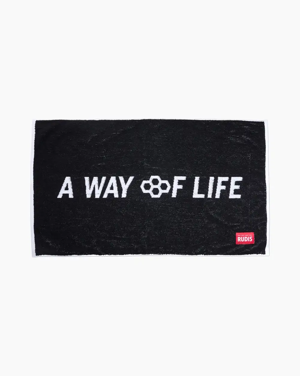 Полотенце Rudis MOTTO Corner Towe RUDTW1000-BLKWHT (75х45, черный-белый)